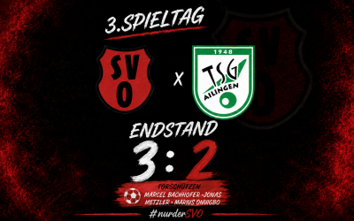 3:2 Heimsieg gegen Ailingen, SVO II gewinnt gegen Fronhofen/Fleischwangen